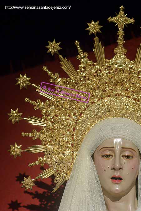 Detalle de la ráfaga de María Santísima del Consuelo