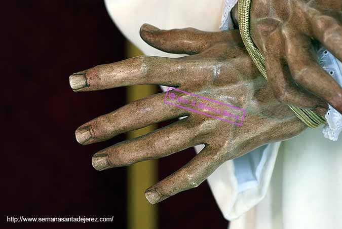 Mano izquierda de Nuestro Padre Jesús del Soberano Poder ante Caifás