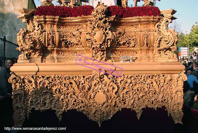 Canastilla frontal del Paso de Misterio de Nuestro Padre Jesús del Soberano Poder ante Caifás