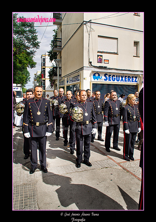 Representantes del Cuerpo de Bomberos de Jerez, Hermano Honorario de la Hermandad de la Paz de Fátima