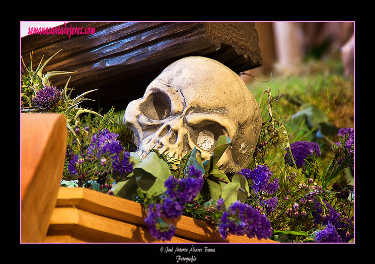 Calavera en el monte del Paso de Misterio del Santísimo Cristo de Humildad y Paciencia