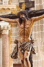 El Santísimo Cristo de la Sed en la Santa Iglesia Catedral con motivo de la erección canónica como Hermandad de Penitencia (12 de enero de 2013)