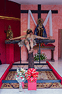 El Santísimo Cristo de la Sed en su parihuela preparado para su traslado a la Santa Iglesia Catedral con motivo de la erección canónica como Hermandad de Penitencia (11 de enero de 2013)